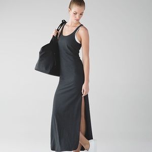 Lululemon maxi, dark gray in color.